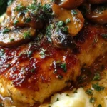 chicken with Mushroom Gravy over mashed potatoes