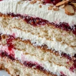 ALMOND RASPBERRY CREAM CAKE