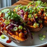 BBQ Chickpea Sweet Potatoes