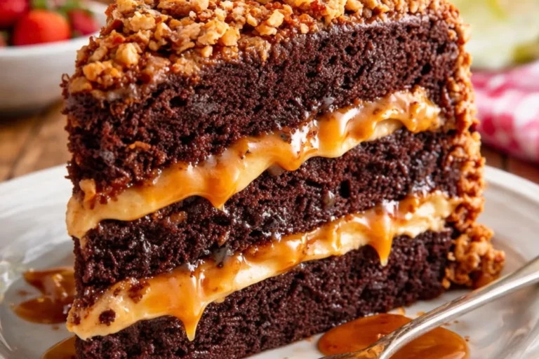 CARAMEL CHOCOLATE LAYER CAKE