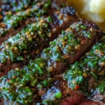 CHIMICHURRI STEAK WITH MASHED POTATOES