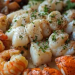 CREAMY GARLIC SEAFOOD PLATTER