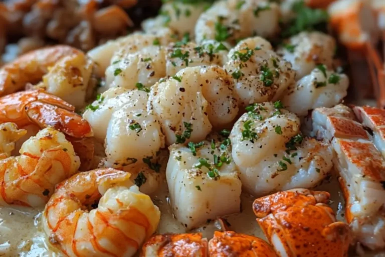 CREAMY GARLIC SEAFOOD PLATTER