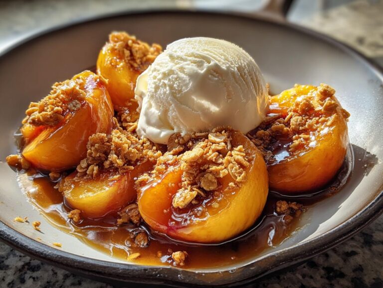 Caramelized Peaches Dessert