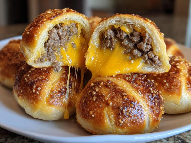 Cheeseburger Pretzel Bombs
