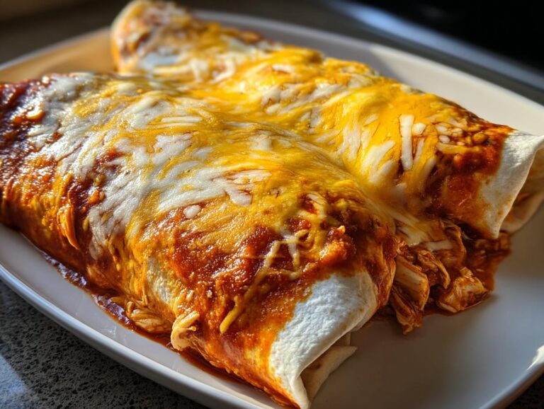 Cheesy Baked Chicken Burritos