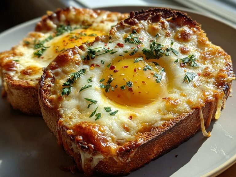 Cheesy Baked Egg Toast