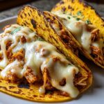 Cheesy Street Chicken Tacos
