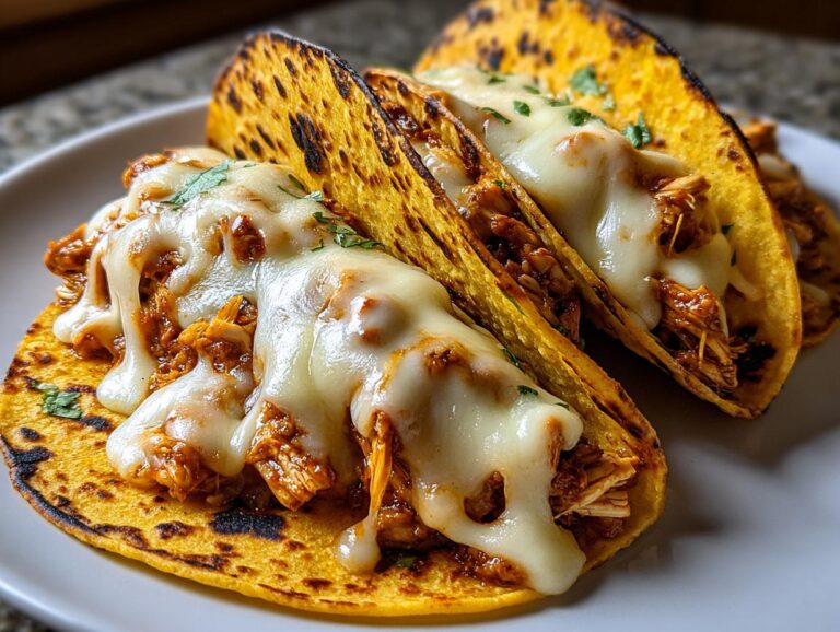 Cheesy Street Chicken Tacos