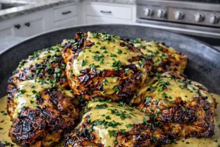 GRILLED CHICKEN WITH CREAMY HERB SAUCE
