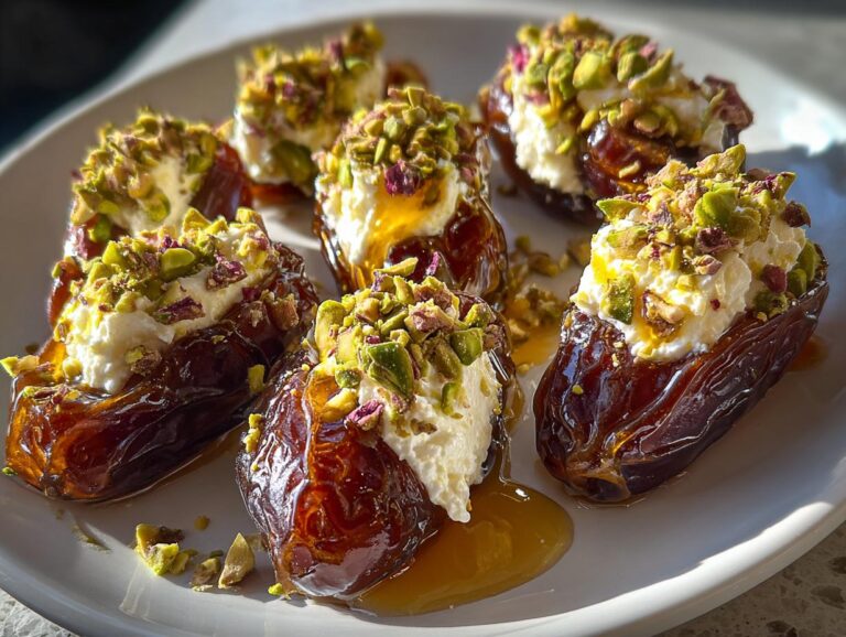 Honey Pistachio Ricotta Dates