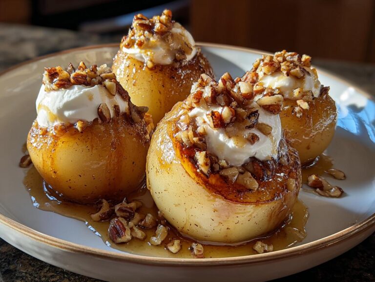 Honey Vanilla Baked Pears