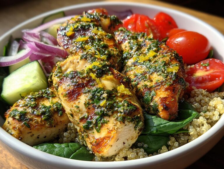Lemon Herb Chicken Quinoa Bowl