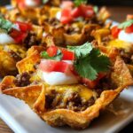 Mini Taco Wonton Cups