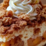PEACH CRUMBLE CHEESECAKE