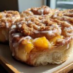 Peach Cobbler Cinnamon Rolls