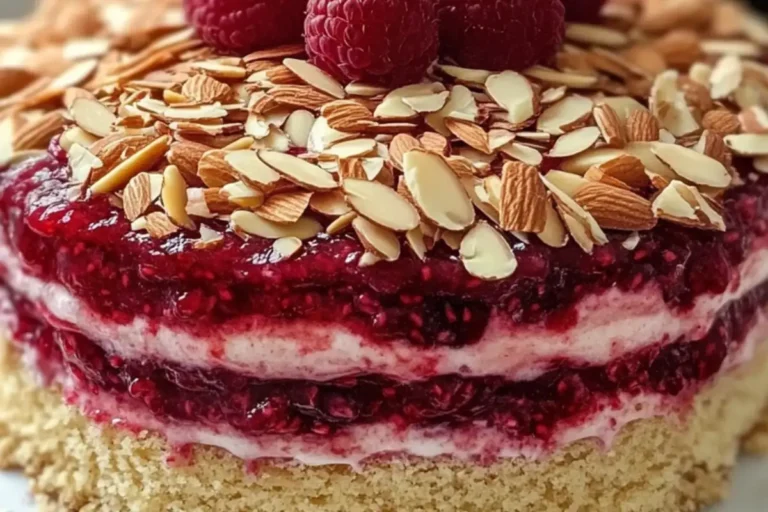 RASPBERRY ALMOND CREAM CAKE