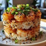 Spicy Shrimp Sushi Stacks