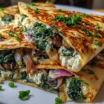 Spinach Feta Quesadillas