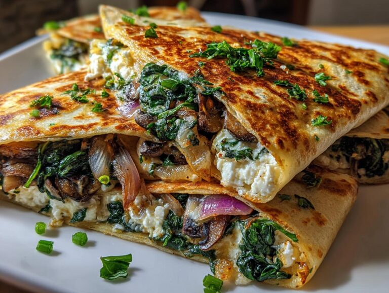 Spinach Feta Quesadillas