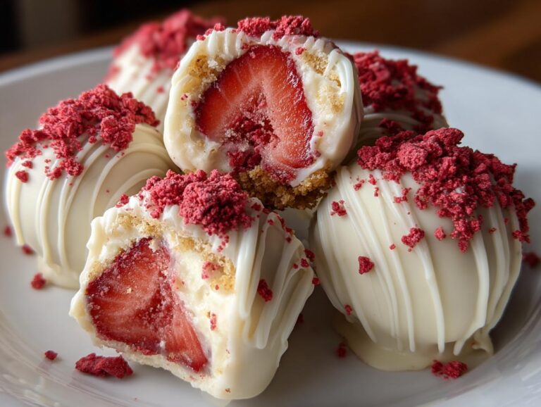 Strawberry Cheesecake Truffles