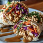 Thai Peanut Chicken Wrap