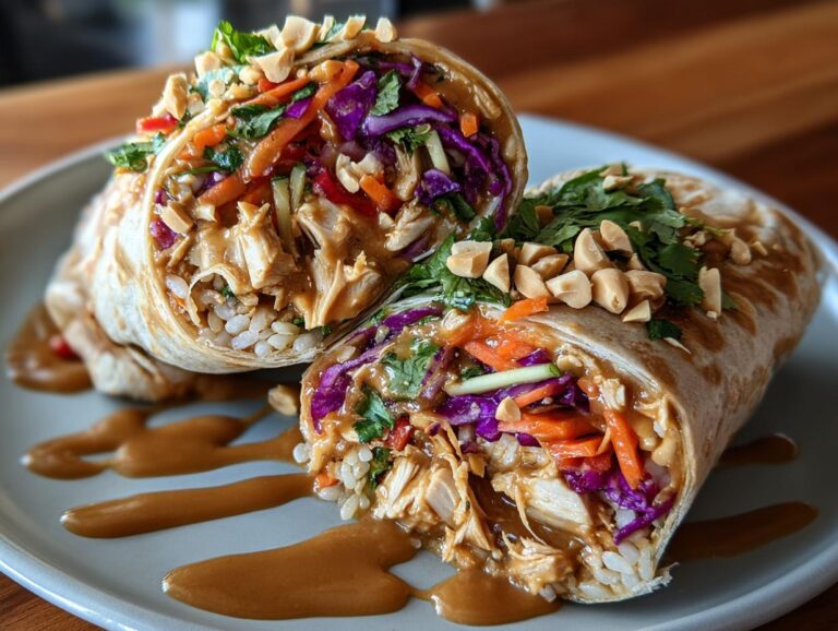Thai Peanut Chicken Wrap