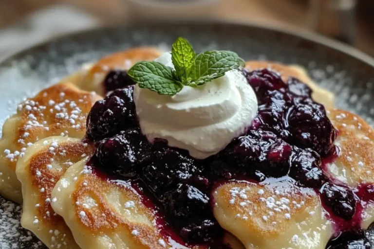 blueberry sweet cheese pancakes
