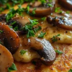 cheesy mushroom omelette