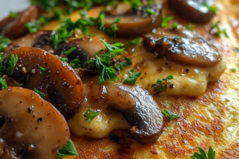 cheesy mushroom omelette