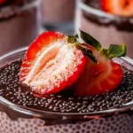 chocolate strawberry chia pudding