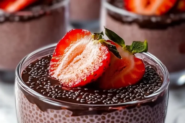 chocolate strawberry chia pudding