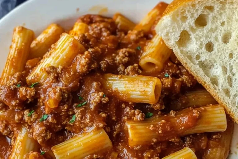 classic beef rigatoni