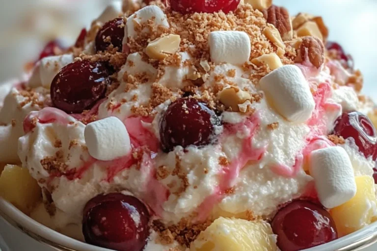 creamy cherry pineapple fluff