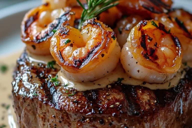 filet mignon with garlic shrimp