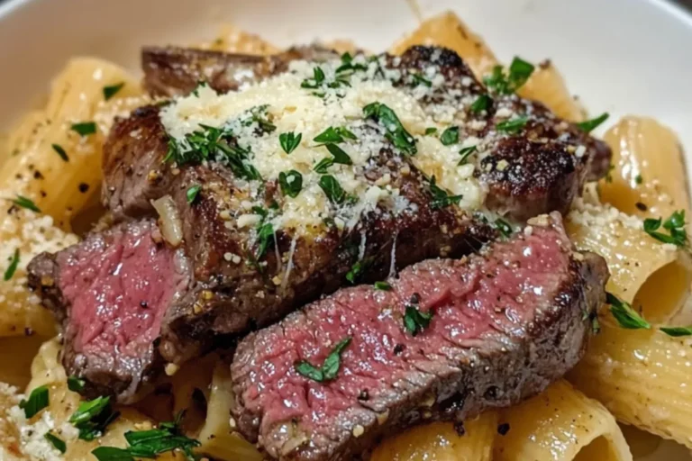 garlic butter steak pasta