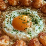 garlic shrimp risotto with sunny egg