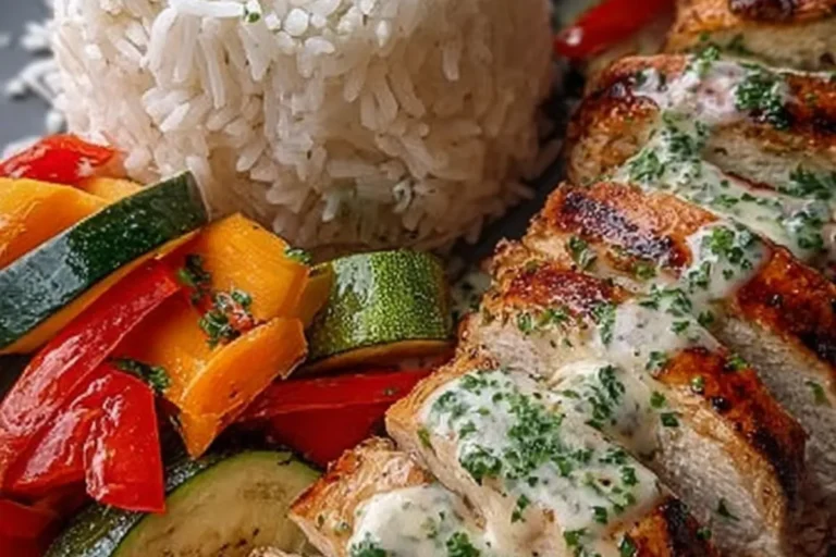 grilled chicken with cream sauce