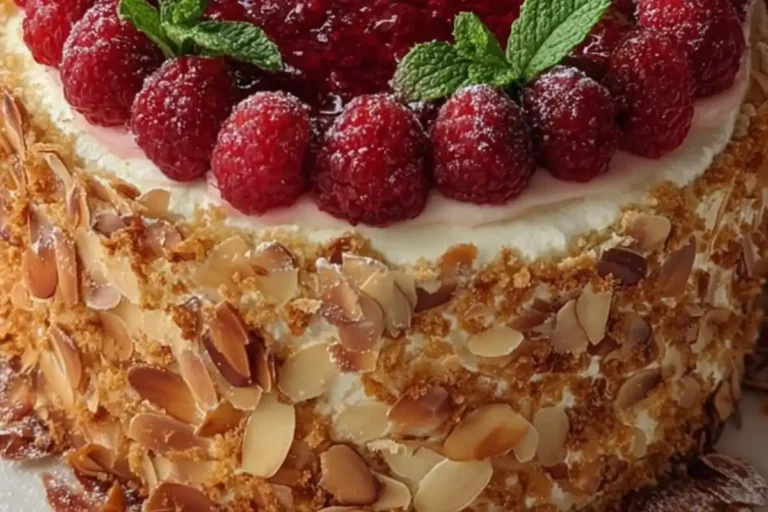 raspberry almond cake