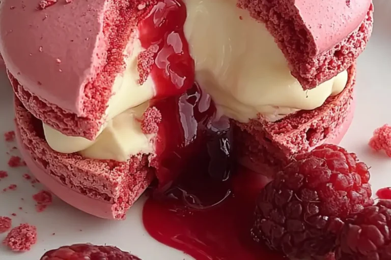raspberry cheesecake macarons