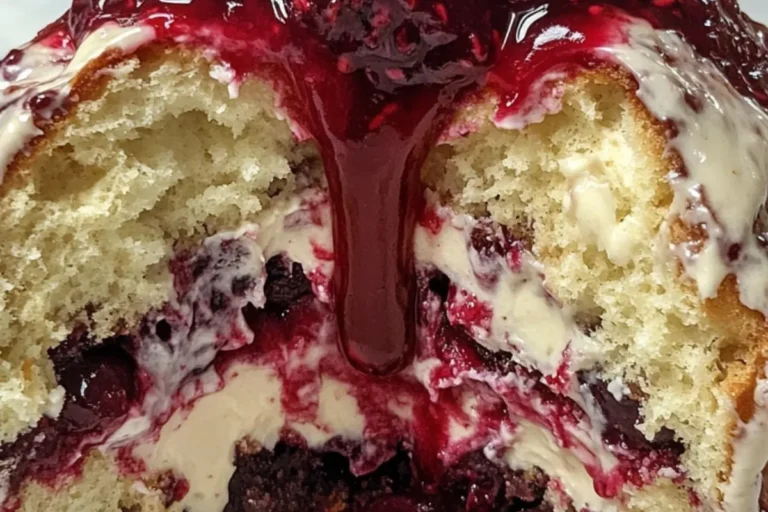 Raspberry cream bundt cake will make your taste buds dance! 2 raspberry cream bundt cake