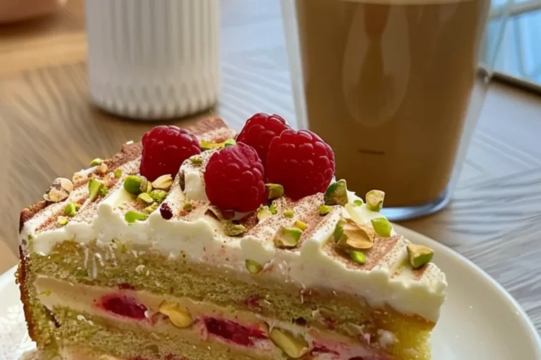 raspberry pistachio cake