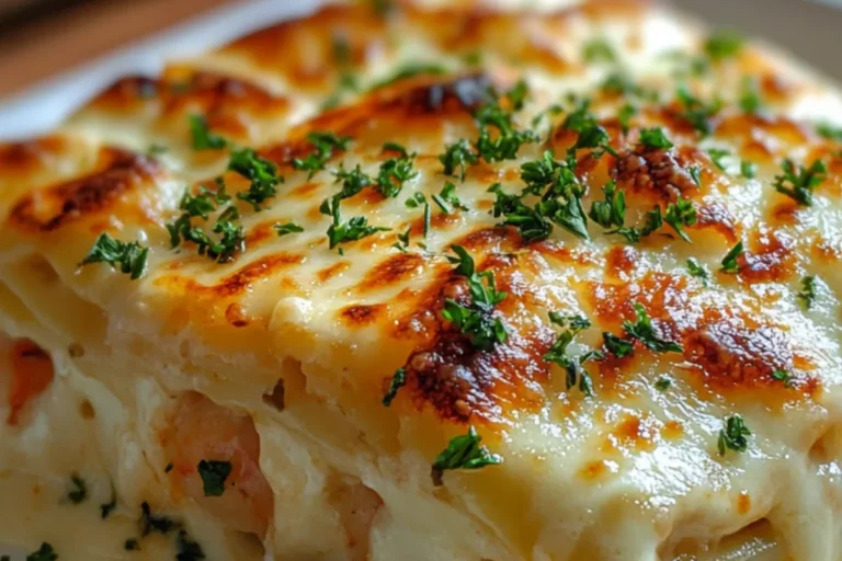 shrimp alfredo lasagna roll-ups
