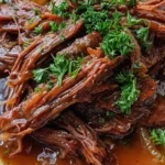 slow cooker shredded beef