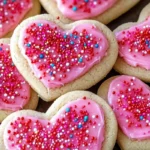 soft heart sugar cookies