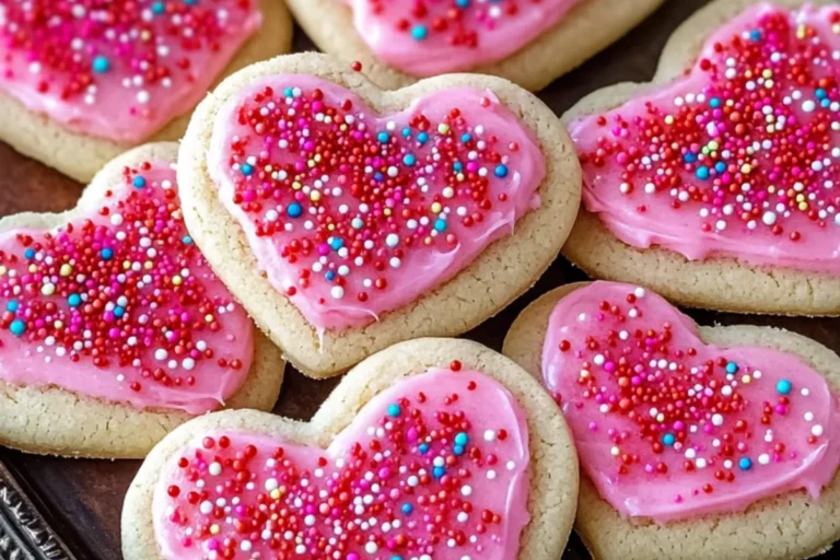 soft heart sugar cookies