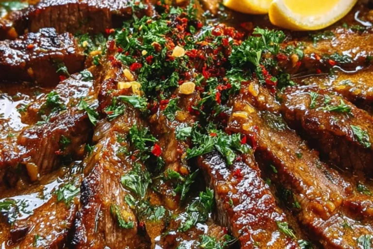 spicy garlic steak strips