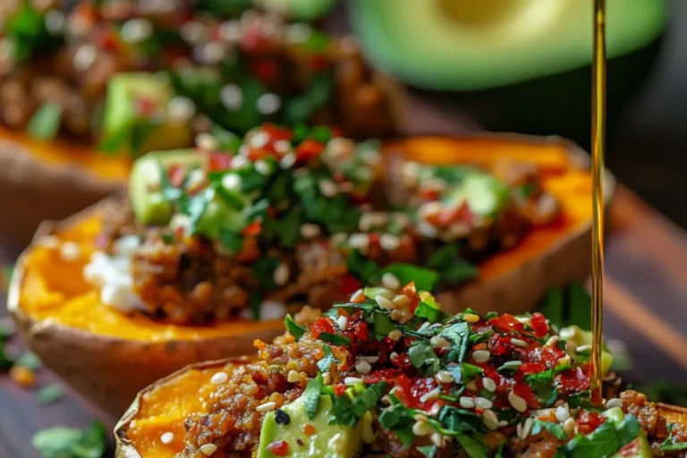 spicy stuffed sweet potatoes