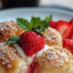strawberry cheesecake dessert dumplings