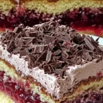 strawberry chocolate cream layer cake